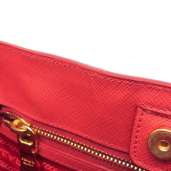 Prada Saffiano Galleria BN1874 Women's Leather Handbag,Shoulder Bag Fuoco,Red... - Picture 15 of 16